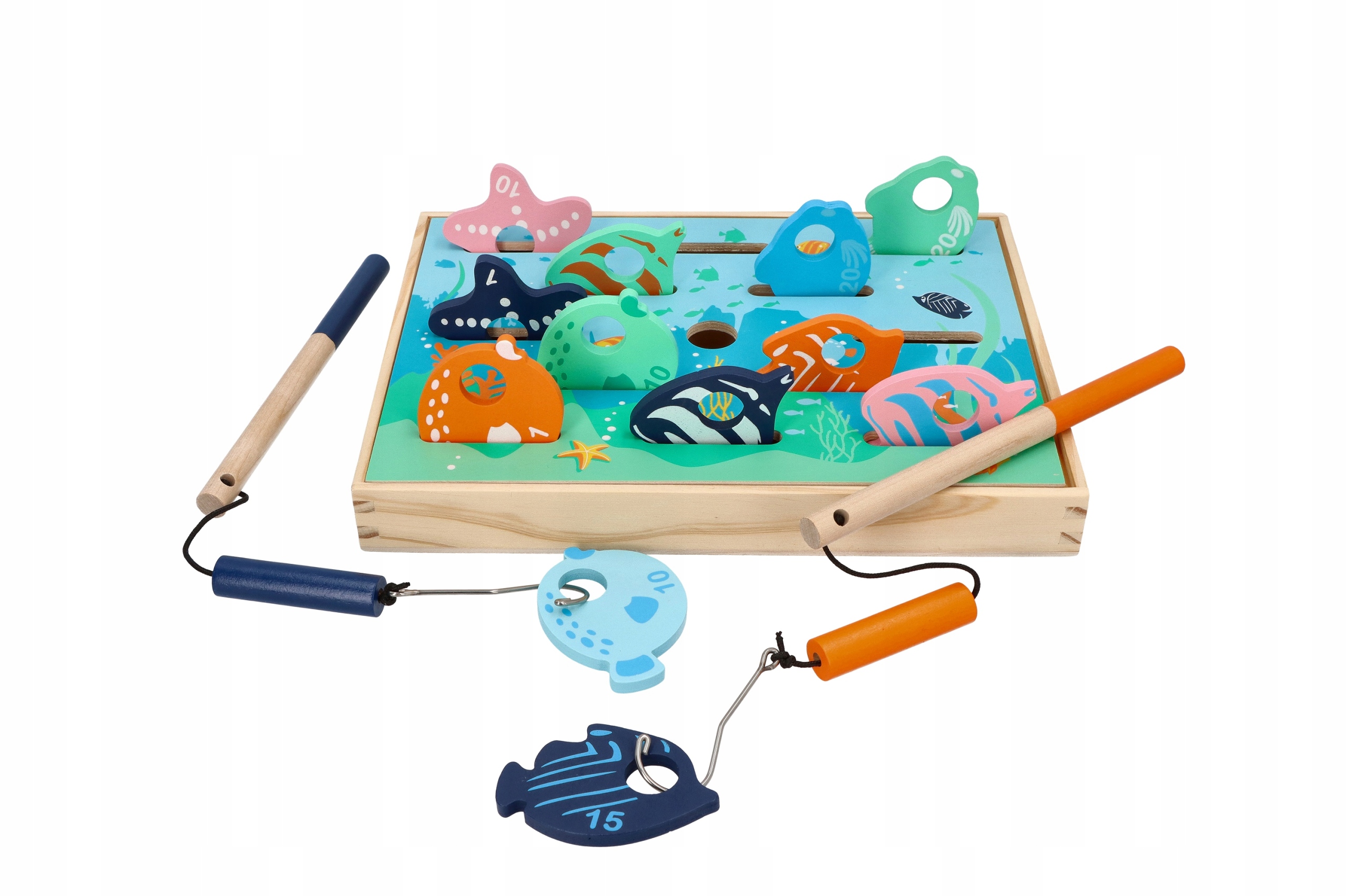 Gra dla malucha Łowienie rybek + Wędki Montessori
