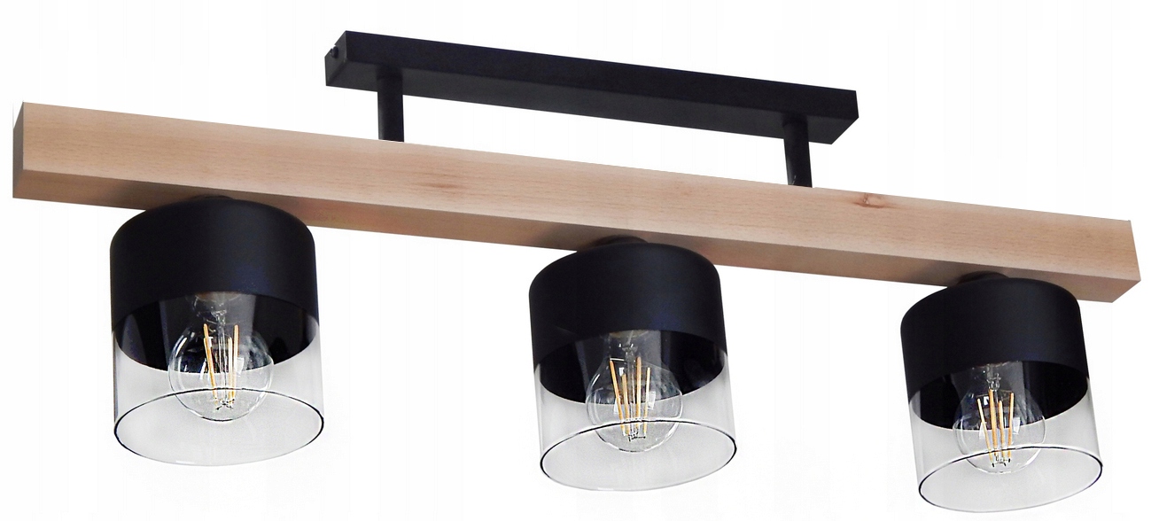 Závěsné Svítidlo Stropní Svítidlo Stropní Led 3PLCS Dřevo Sklo Obývací Pokoj Kuchyně Kancelář