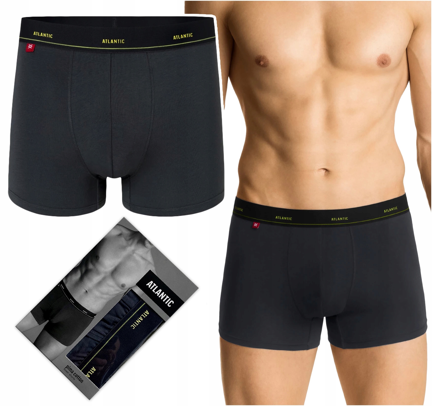 

Atlantic 1190 Bokserki Męskie bawełna pima M