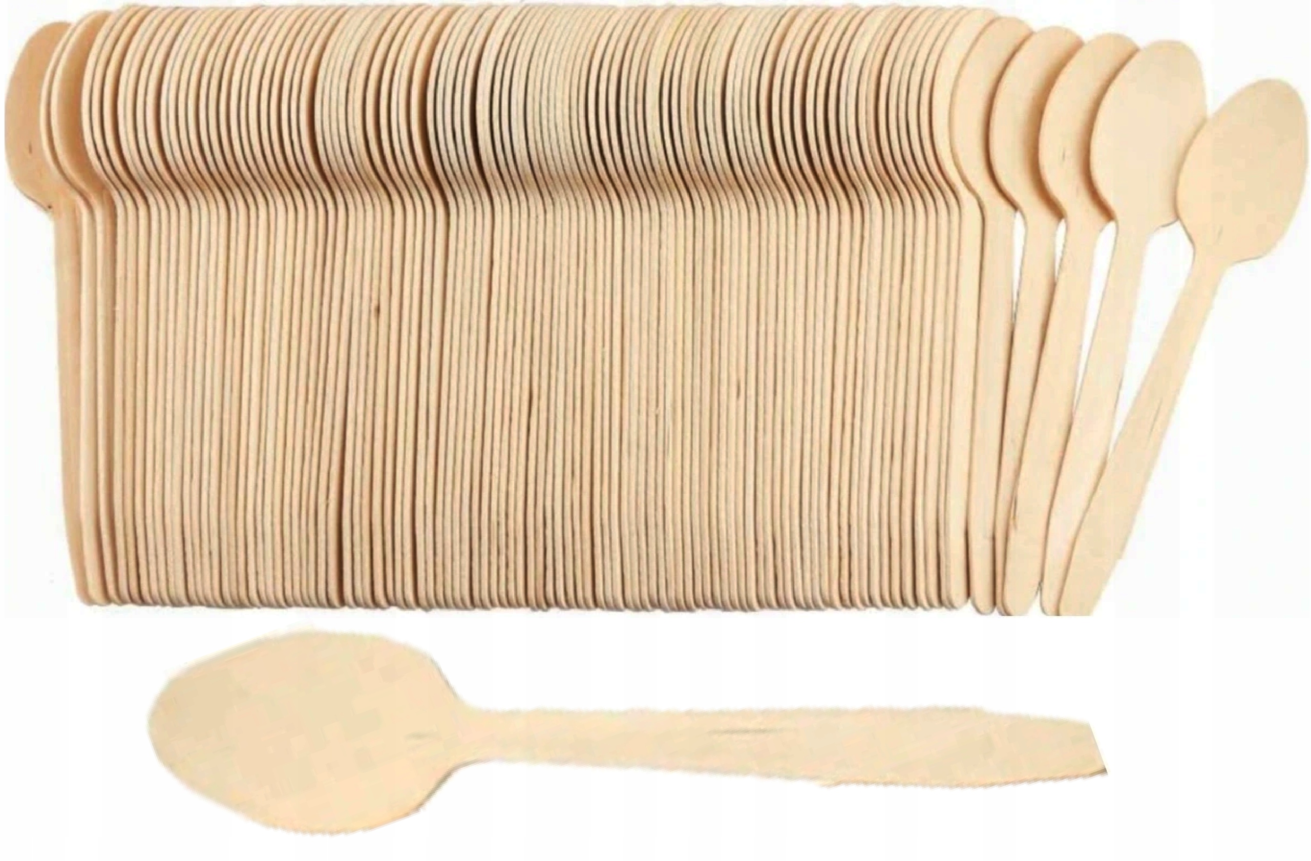 

Łyżeczki Drewniane sztućce Ekologiczne Eko 100szt!