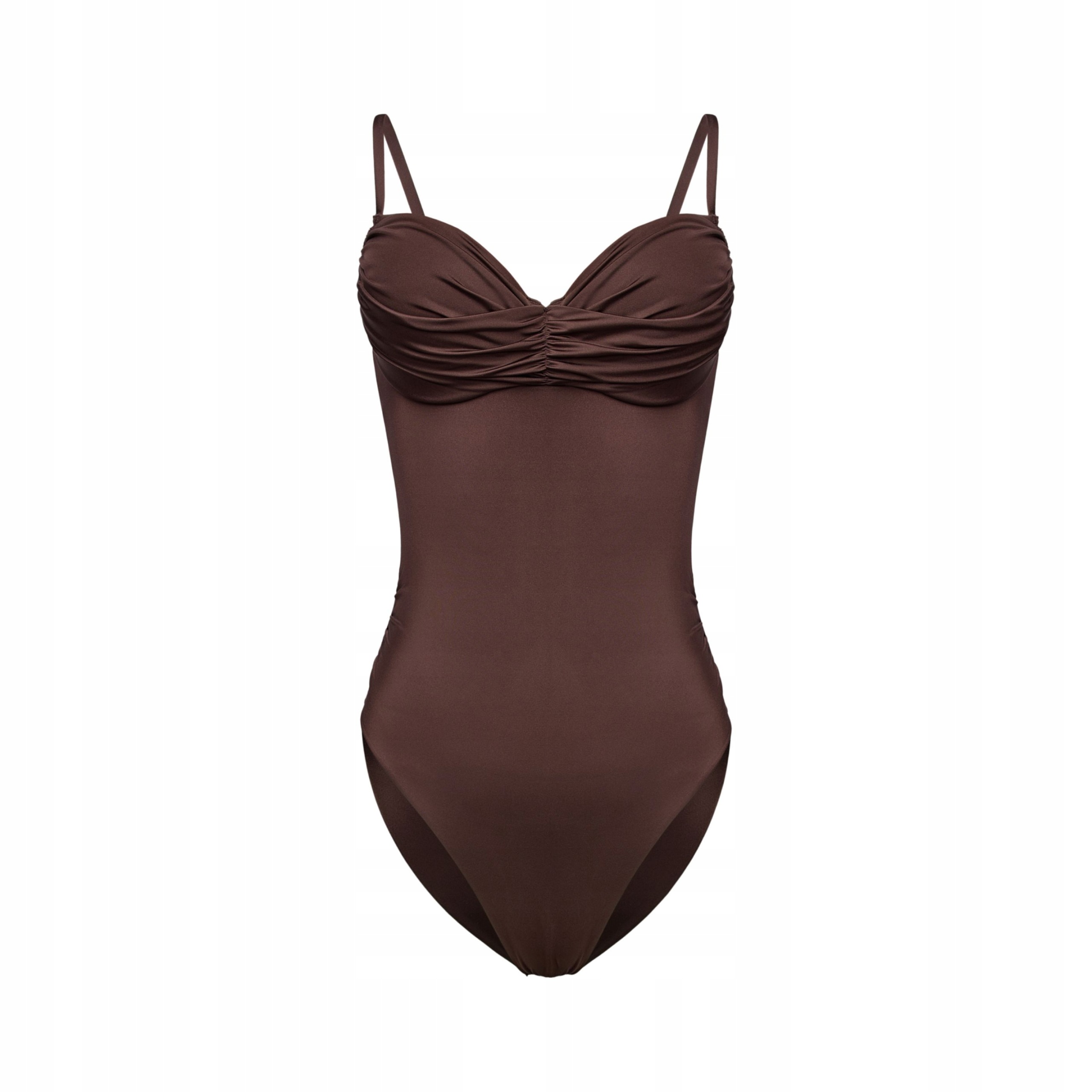 Strój kąpielowy jednoczęściowy push-up Goddess Esotiq ciemny brąz M
