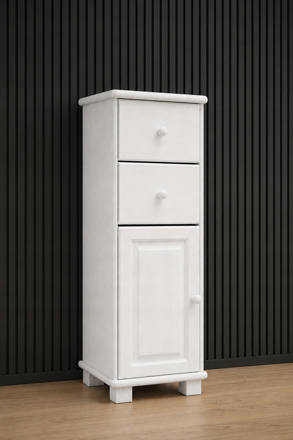 Komoda Dřevěná Skříňka Bílá 40X120X42 Borovicová Zásuvky classic KN23
