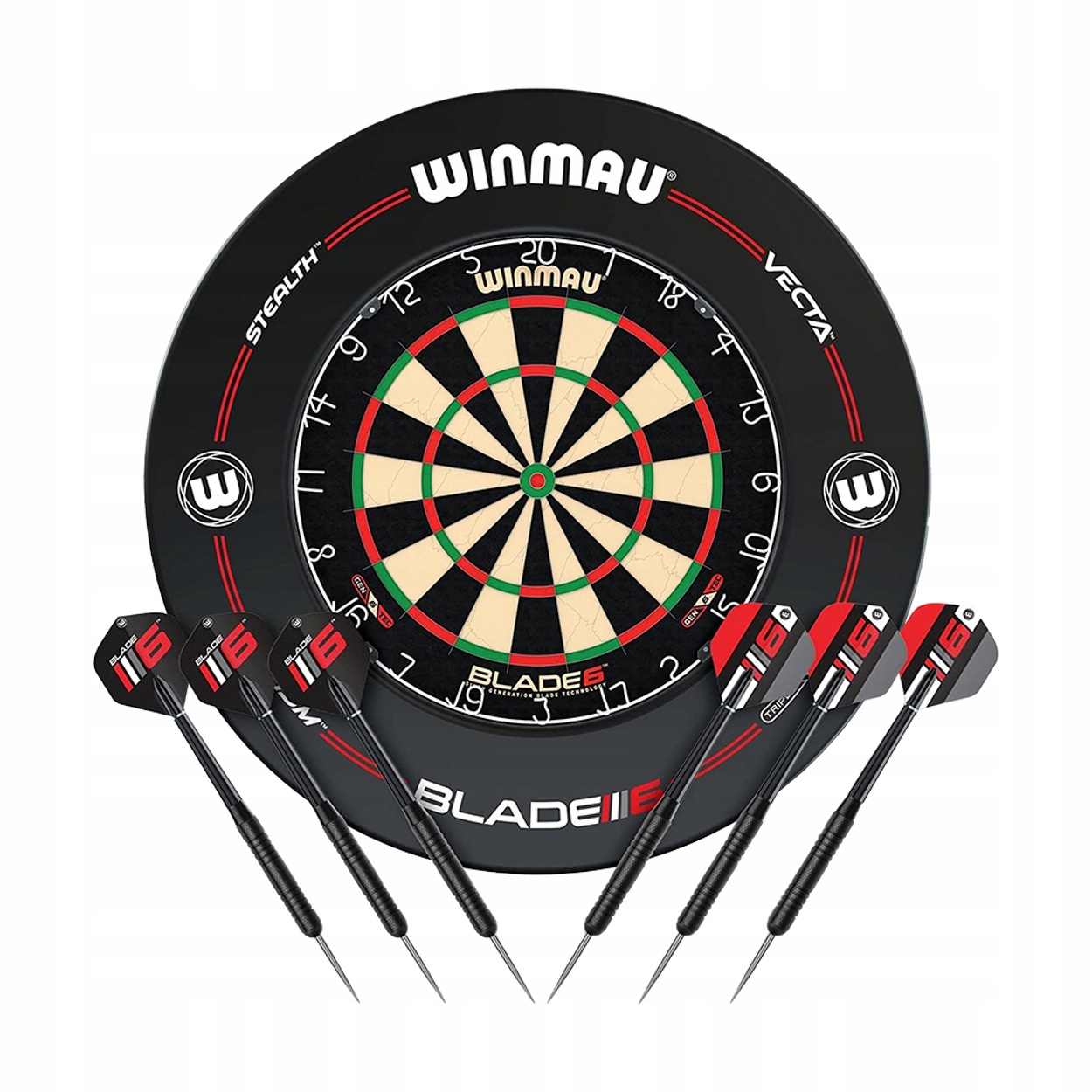 Zestaw do Darta Winmau Blade 6 Set Osłona Blade 6 Surround 2x zestaw lotek