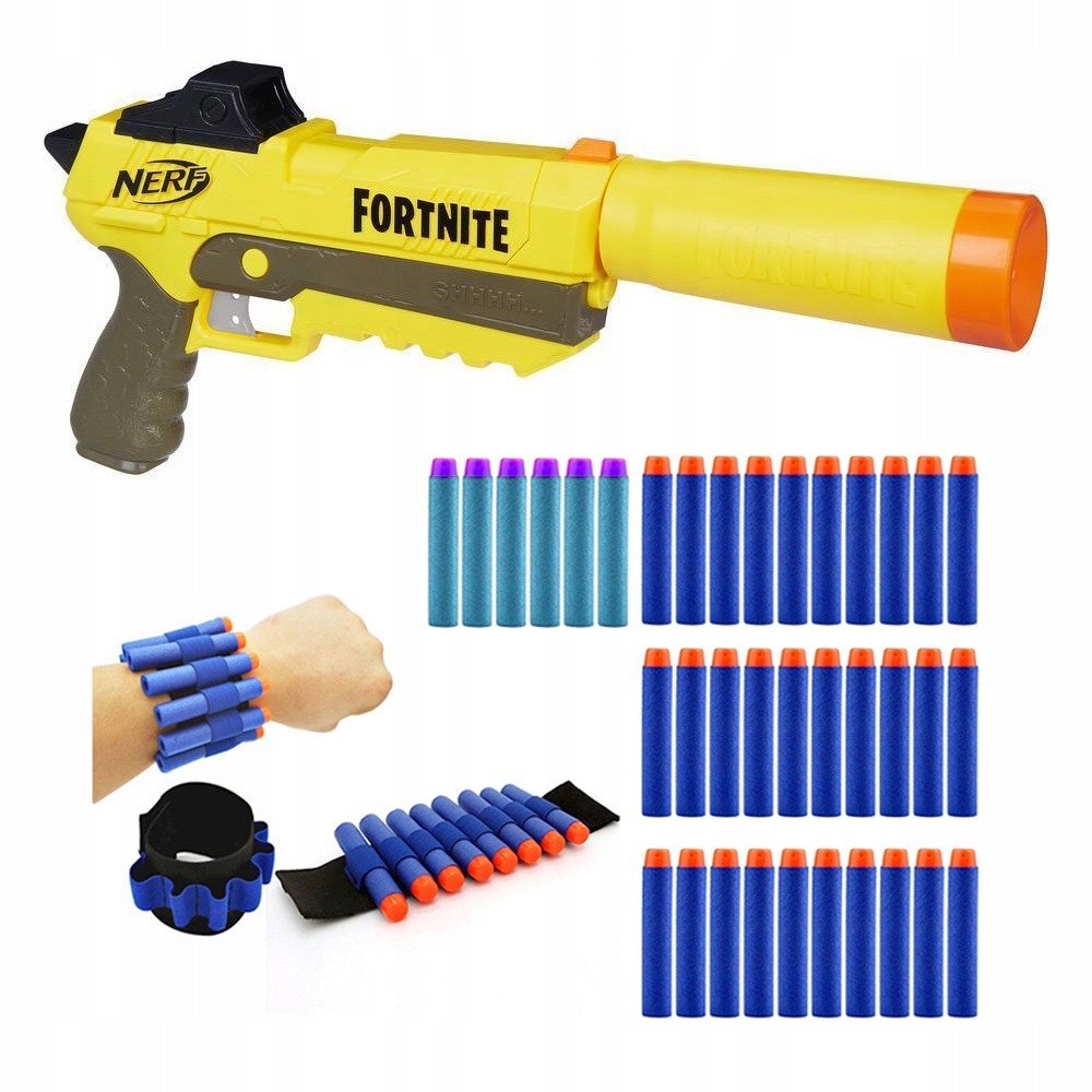 NERF FORTNITE SP-L + STRZAŁKI + OPASKA E6717