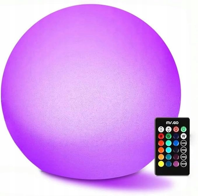 Solárna Záhradná Led Lampa Rgb 16 CM, Automatická Guľa IP44
