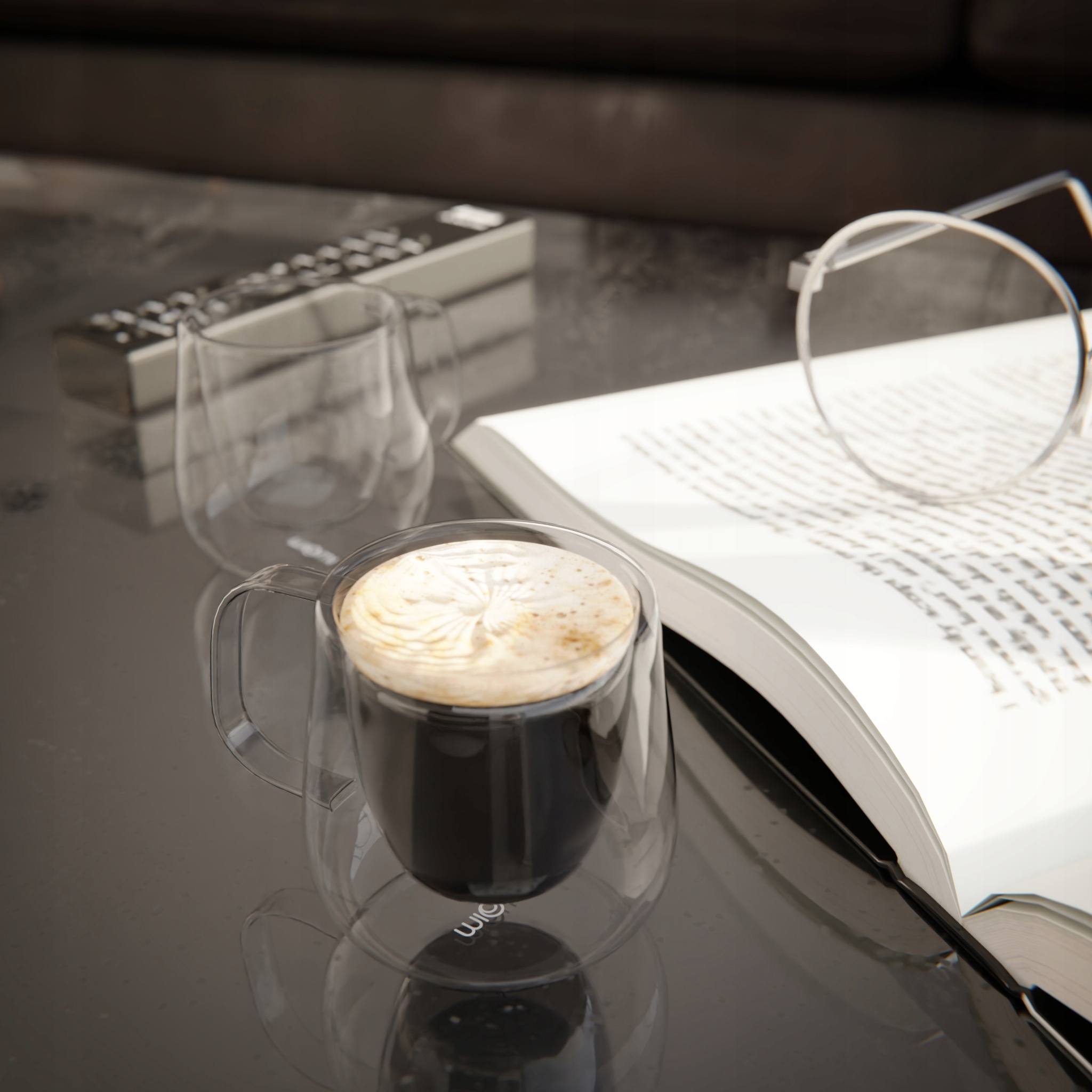 SZKLANKA PODWÓJNE DNO TERMICZNA DO KAWY ESPRESSO Z UCHEM MIOWI 6X 80 ML Pojemność 80 ml