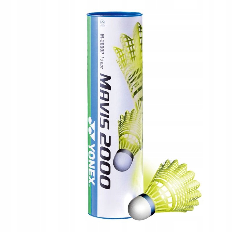 Lotki do badmintona Yonex Mavis 2000 Żółte Średnie 6 szt