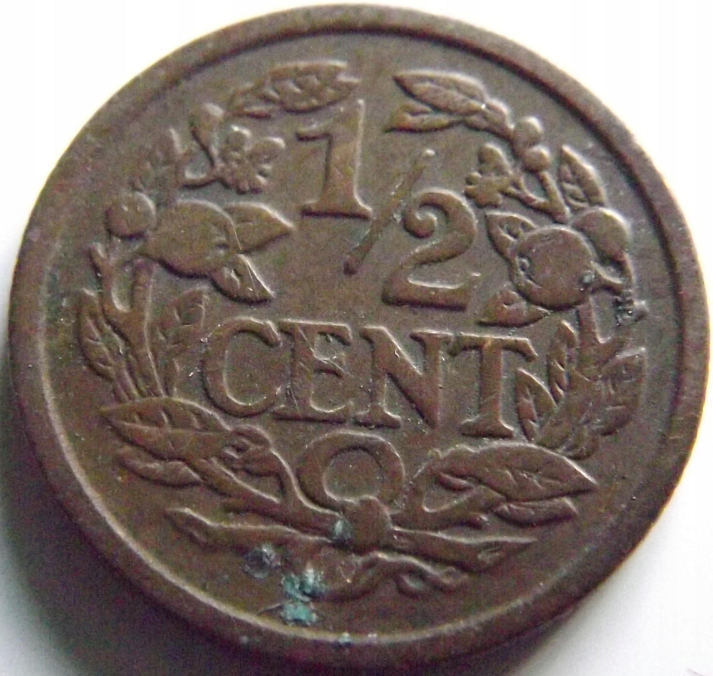 Holandia 1/2 centa 1934 Królowa Wilhelmina st. 2/2-