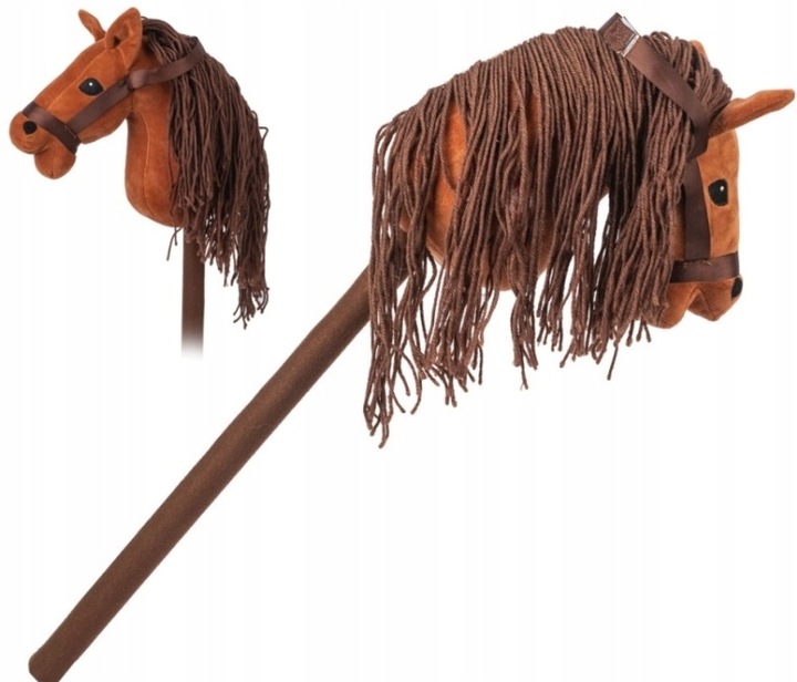 GŁOWA KONIA HOBBY HORSE KOŃ KONIK NA KIJU PLUSZOWY Z GRZYWĄ DŹWIĘKI Marka inna