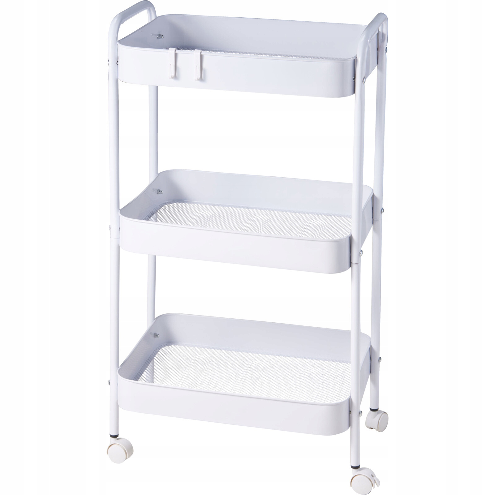 Kuchyňský regál na kolečkách, 72 cm bílý