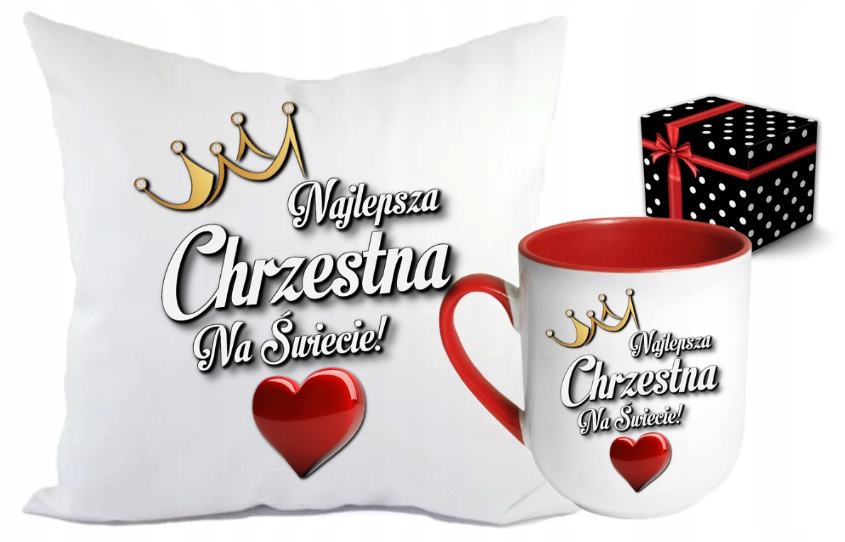 

Zestaw poduszka kubek Dla Chrzestnej