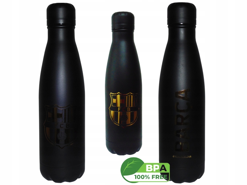 Fc Barcelona Bidon Kubek Termiczny Termos 500 ml Barca Czarno Złoty