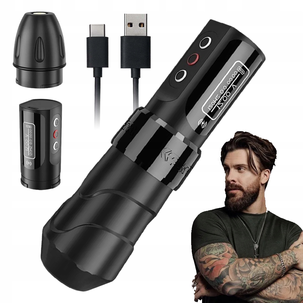 Na Tetování Bezdrátový 12V 10000RPM Regulace Jehly Type-c