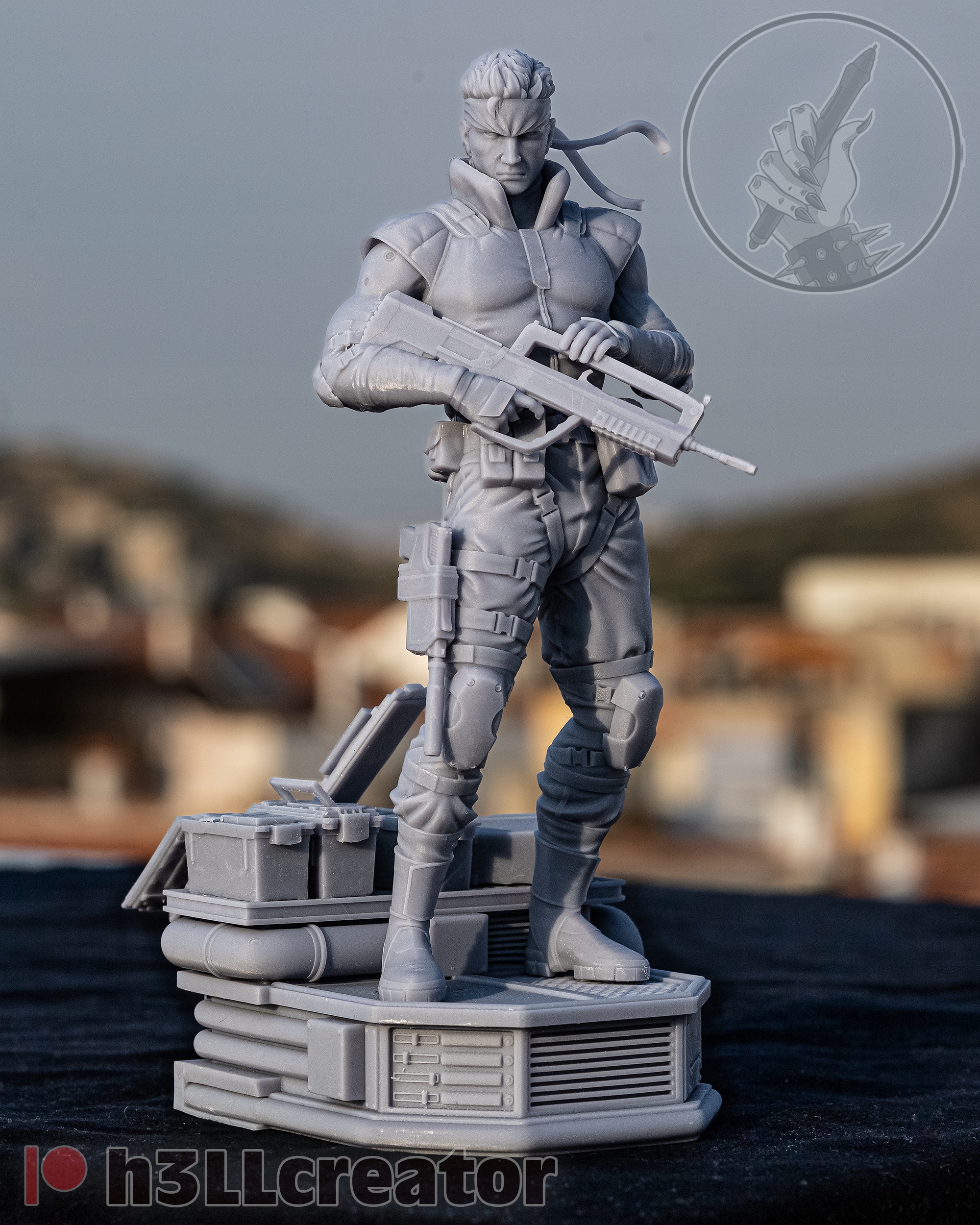Figurka Solid Snake Metal Gear Solid h3LL creator 3D tisk 12K
