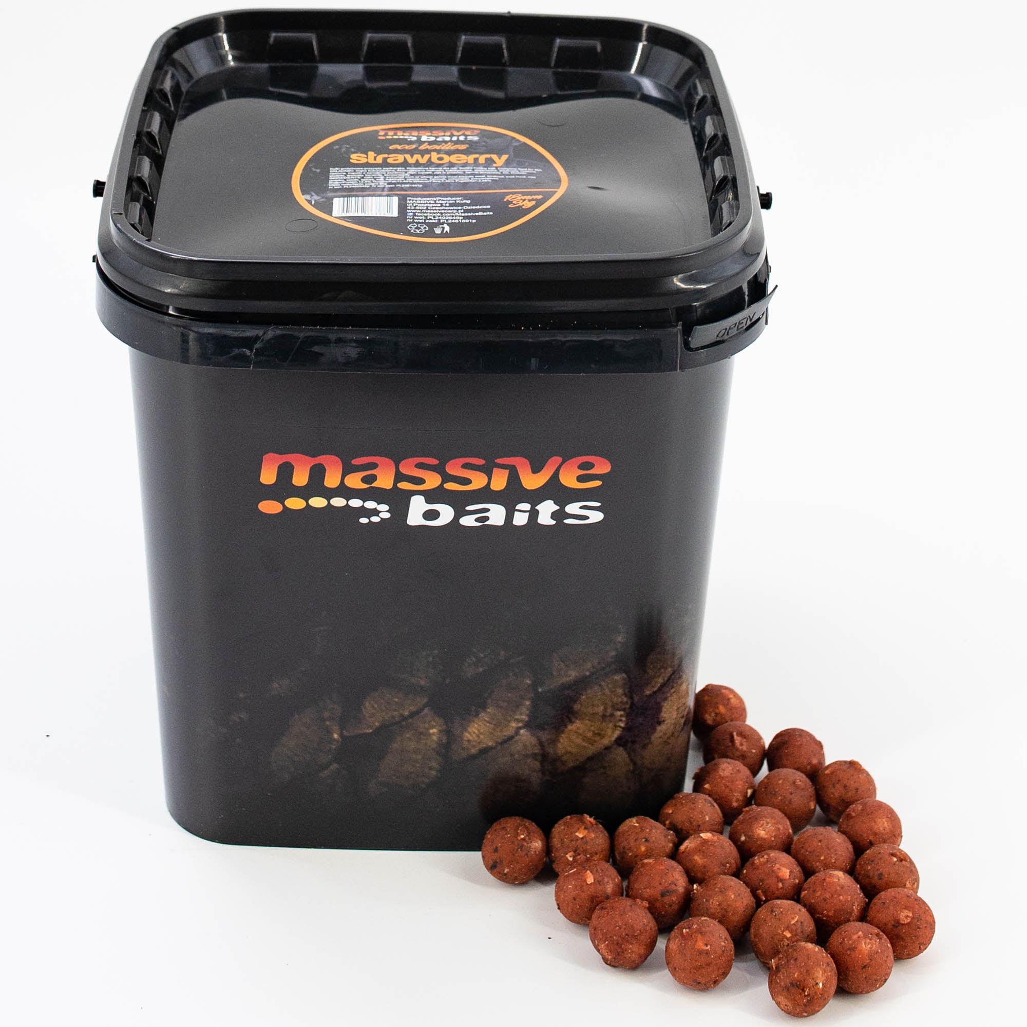 Massive Baits Eco Boilies 18mm Truskawka wiadro 3kg