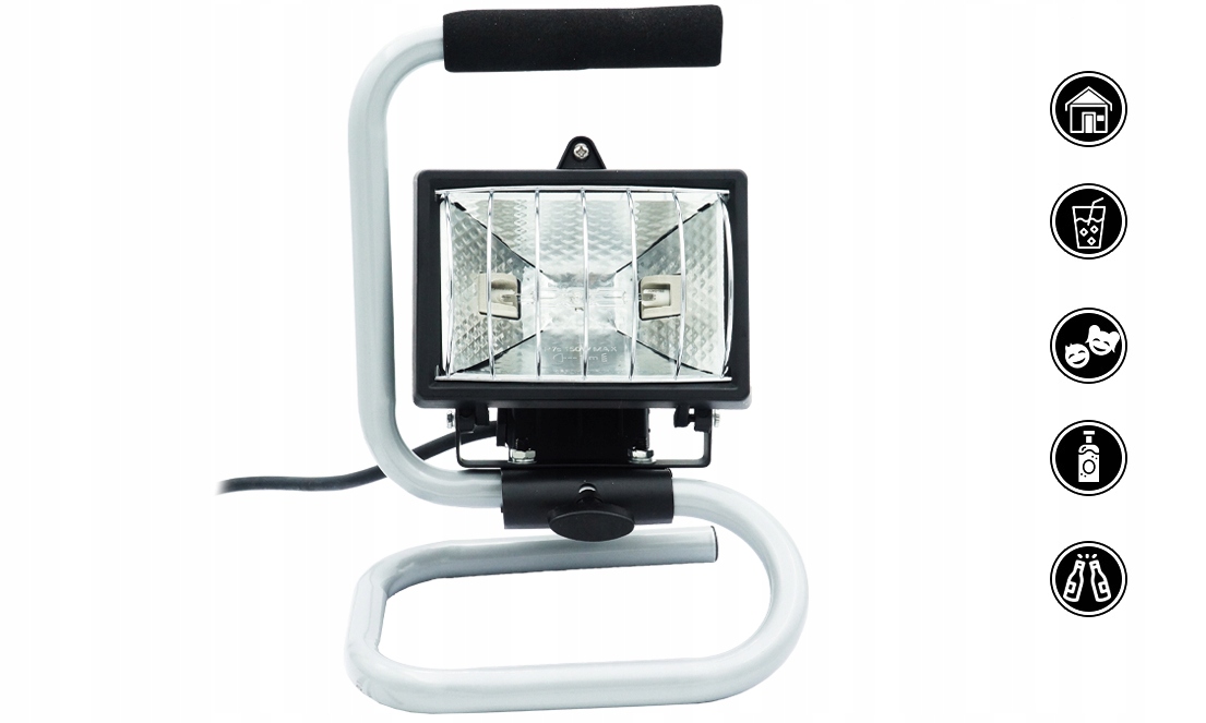 HALOGENOWY REFLEKTOR ROBOCZY LAMPA ROBOCZA 120W ŻARNIK 2250 LUMEN IP54 Marka Smart