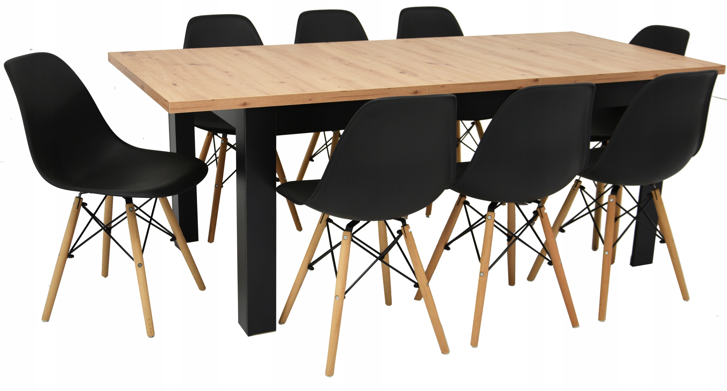 Rozkładany stół do 200cmi 8 krzeseł JADALNIA SALON