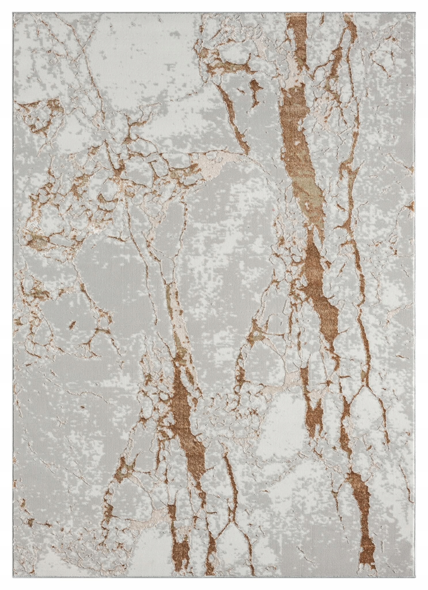 Koberec do obývačky 133 x 190 cm, mäkký, kemovo béžový, betón mramor