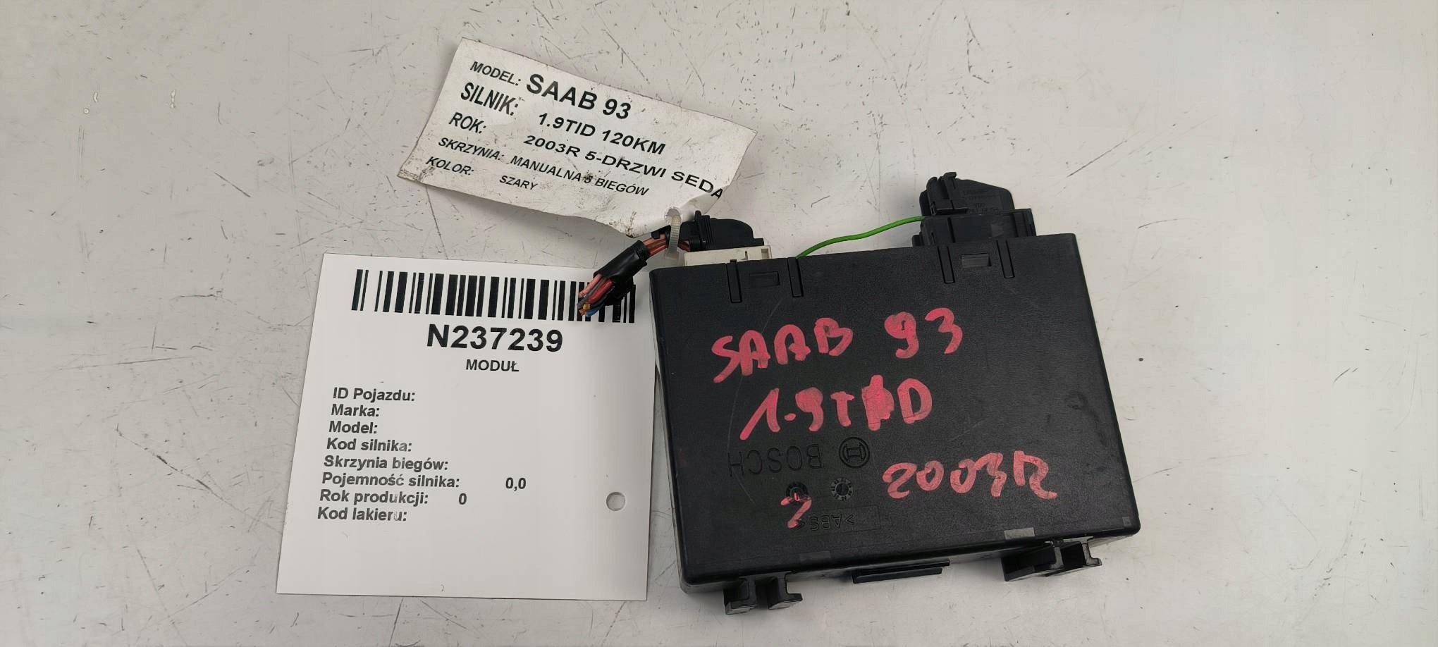 modulo parcheggio PDC 0263004033 SAAB 93