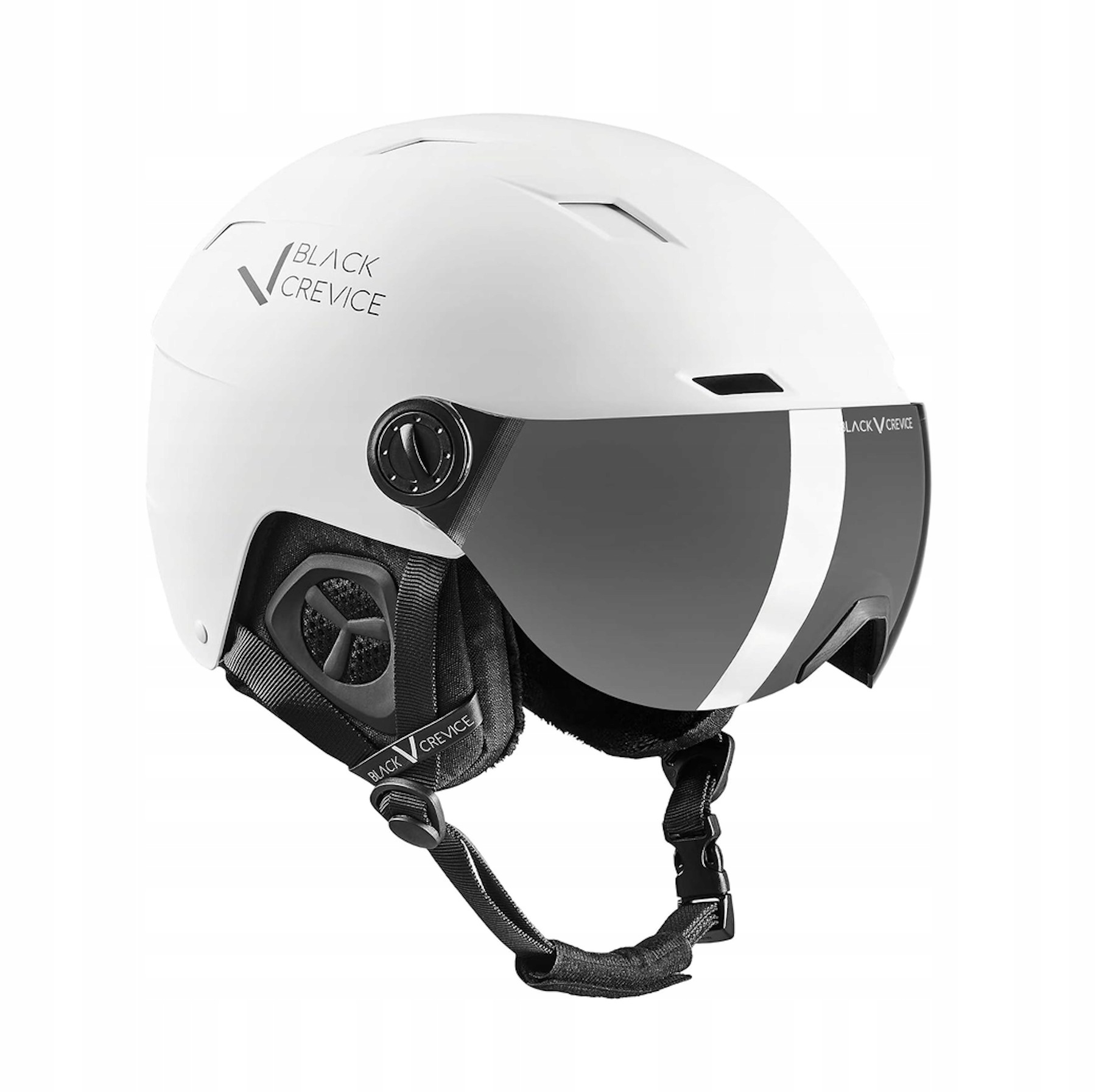 Kask Narciarski Black Crevice Kirchberg Z Wizjerem Biały roz. M 54-57 cm