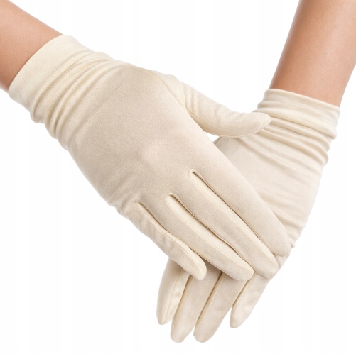 Hedvábné hydratační rukavice 95% Hedvábí pro noční krém Spa Meravil