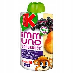 Kubuś Immuno Odporność Mus Gruszka Czarny Bez 100 G