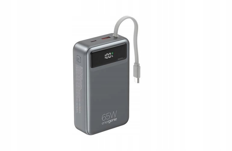 Gembird Powerbank 20000 mAh PB20-PD65-LCD-01 65 W czarny