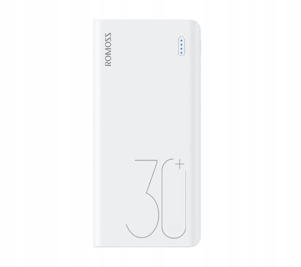 Powerbank Romoss PHP30 Pro Sense 8+ 30000 mAh 18W Biały Szybkie ładowanie