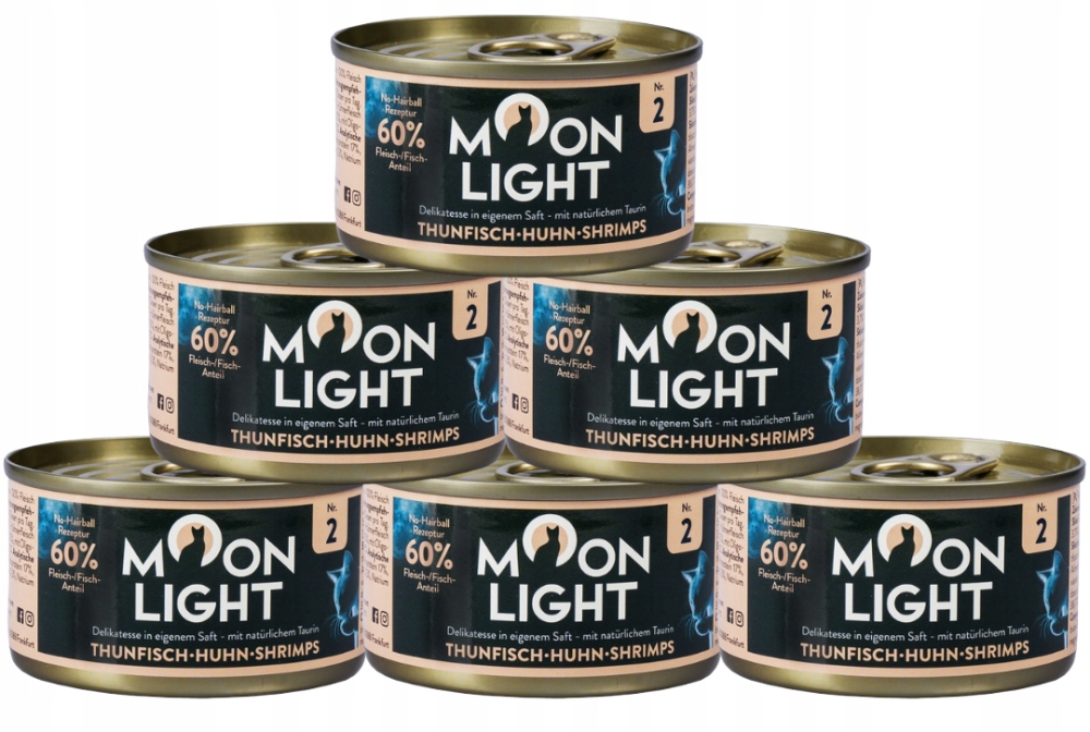 Moonlight Dinner Karma z tuńczykiem, kurczakiem i krewetkami w sosie 24x80g