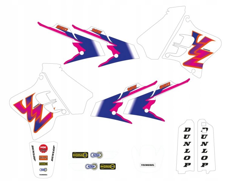 Sada Nálepiek Poťah Na Sedadlo Yamaha Yz 125/250 93-95