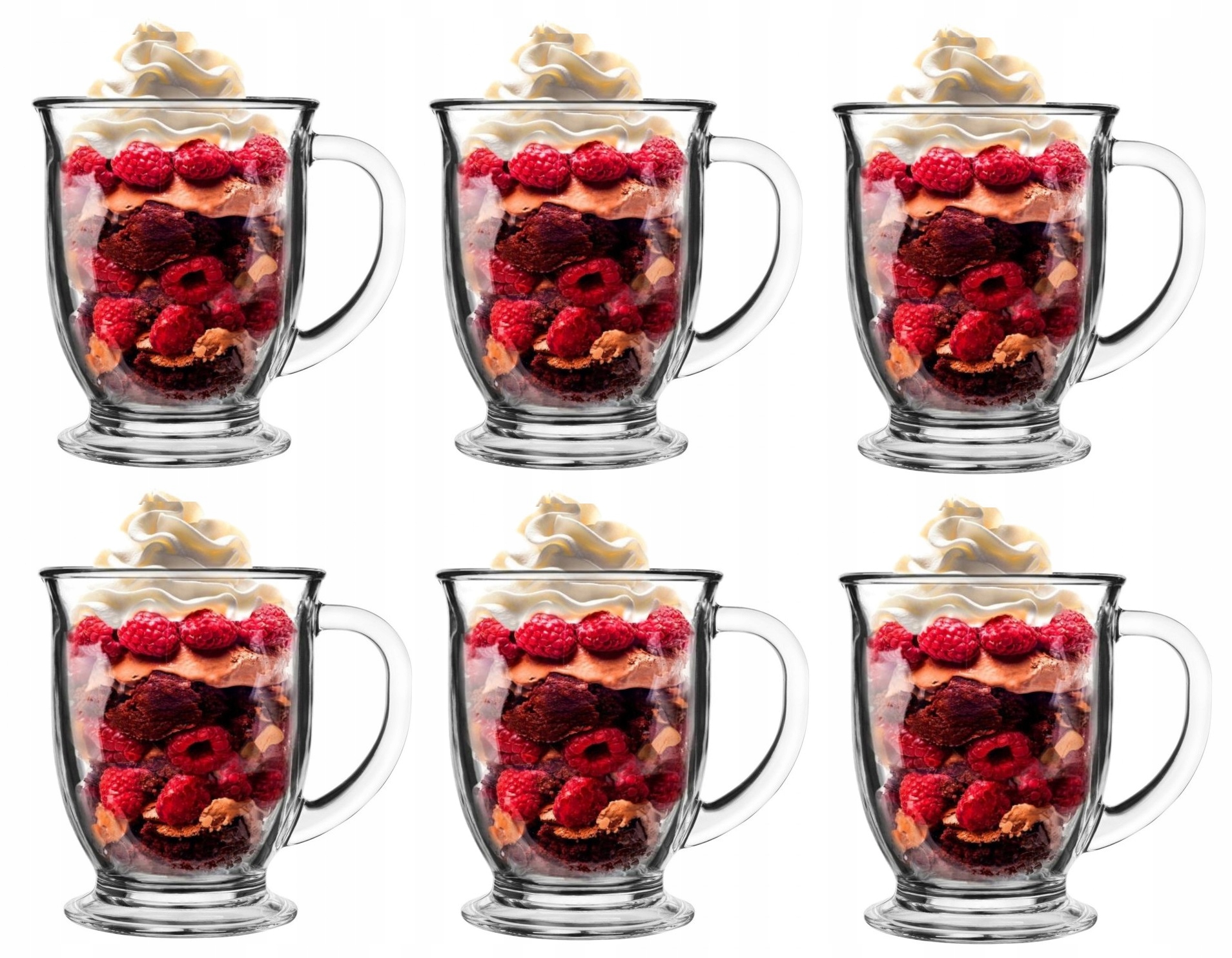 

Kpl 6 x Kubki Szklane Kubas 400ml Duże,uniwersalne
