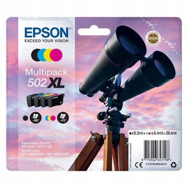 

Tusz Epson 502XL T02W640 Cmyk zestaw