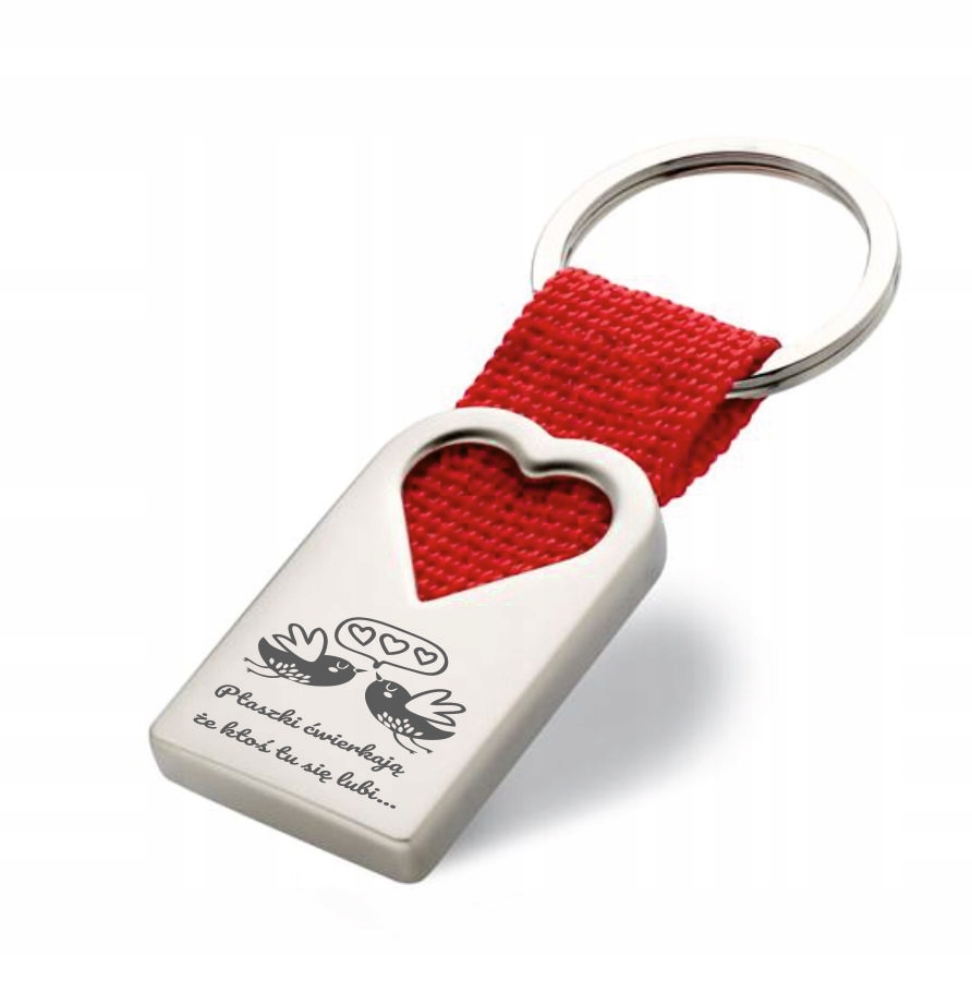 Breloczek SERDUSZKO na WALENTYNKI + GRAWER Cechy dodatkowe grawer