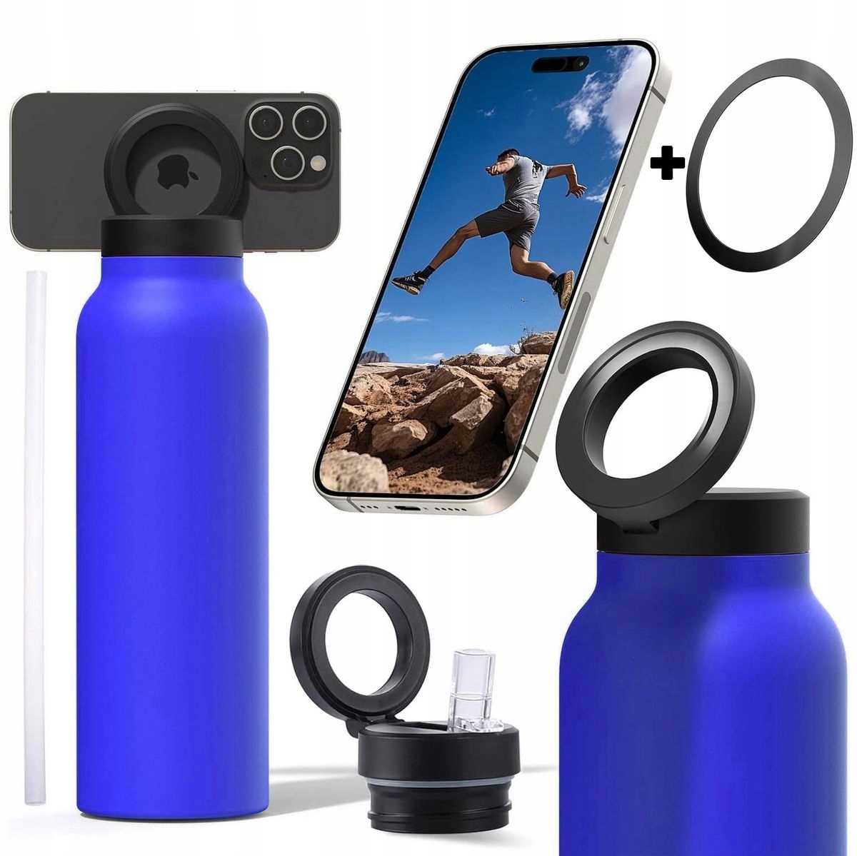 Uchwyt na telefon z MagSafe Butelka 950ml, magiczny statyw bidon stand