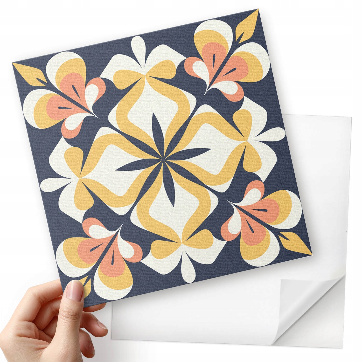 Nástěnné Pvc dlaždice Samolepící Geometrie v květinovém stylu 20x20x20 cm