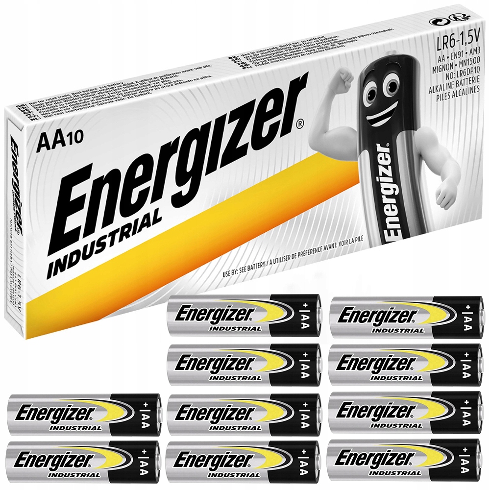 10x BATERIA ENERGIZER INDUSTRIAL AA LR6 R6