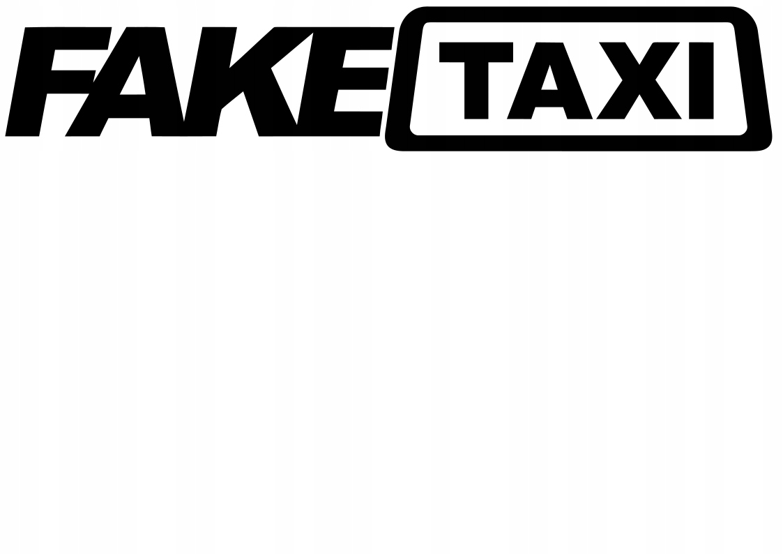 Naklejka bez tła na samochód Fake Taxi 3 x 15,9 cm