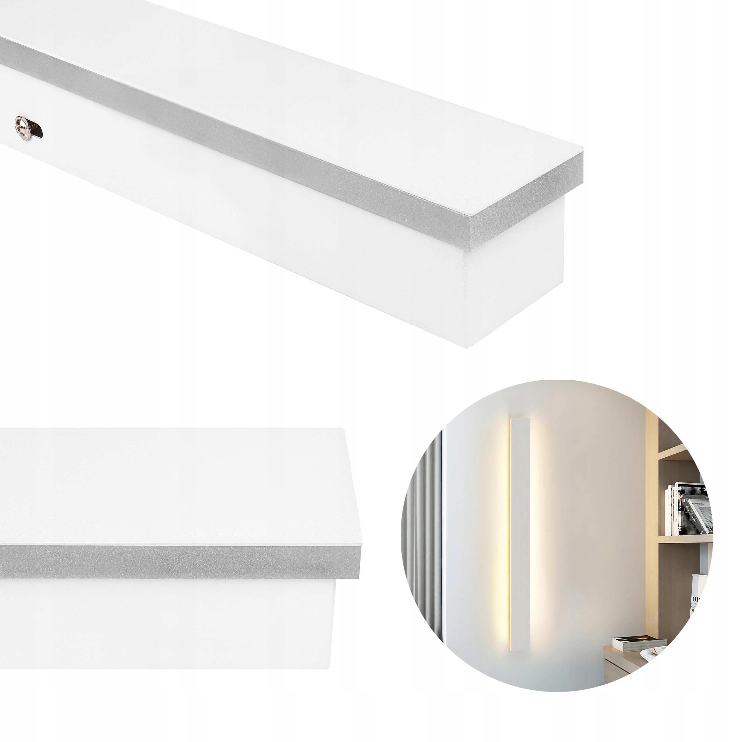 Led lampa 80 cm 24W venkovní fasádní zahradní nástěnné svítidlo, bílá