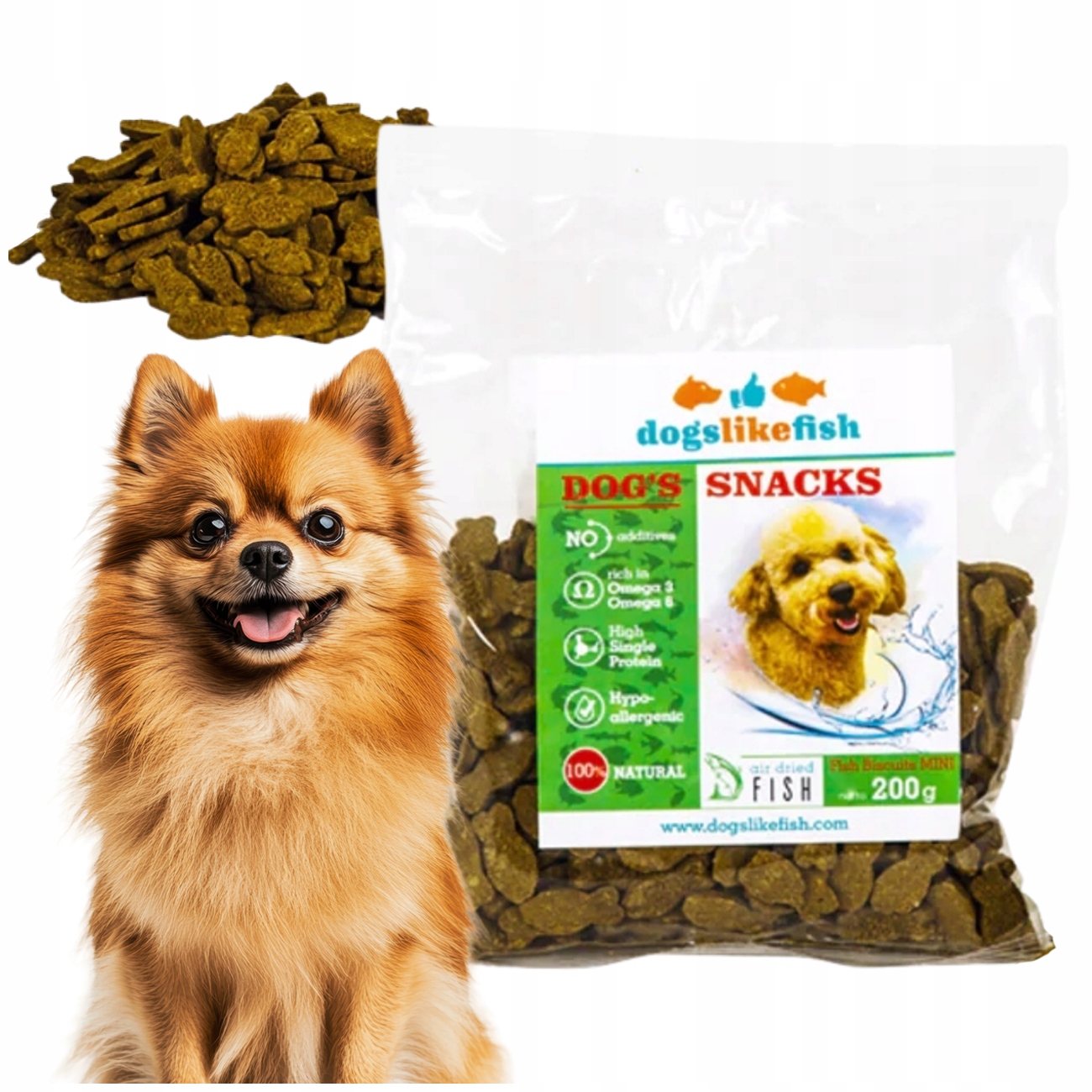 Rybí Sušenky Pro Psa A Kočku Dogslikefish 1000 G