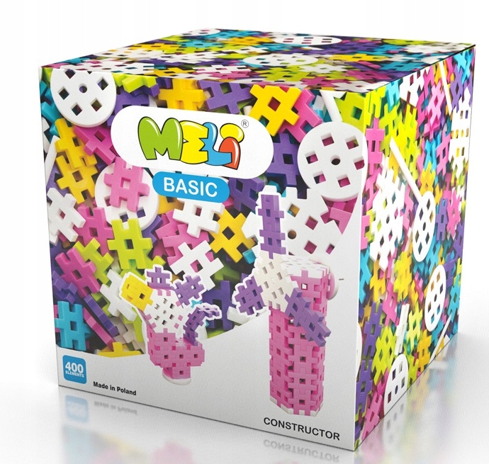 

Klocki Wafle Meli Basic Constructor 400EL+SPINKA