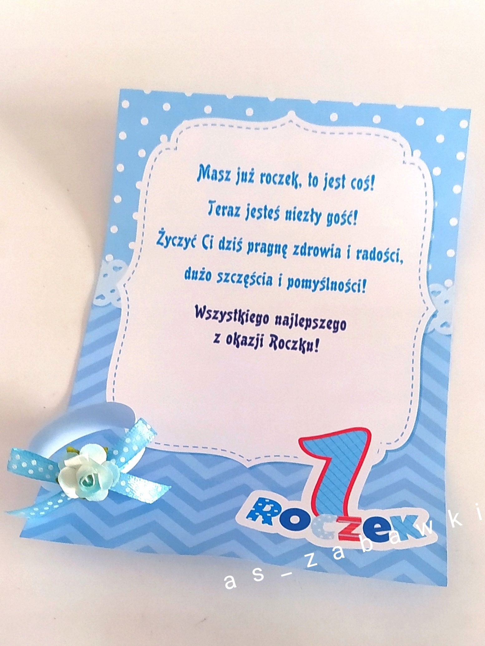 konik sklejka 1 roczek - kolorowa kartka życzenia — 14