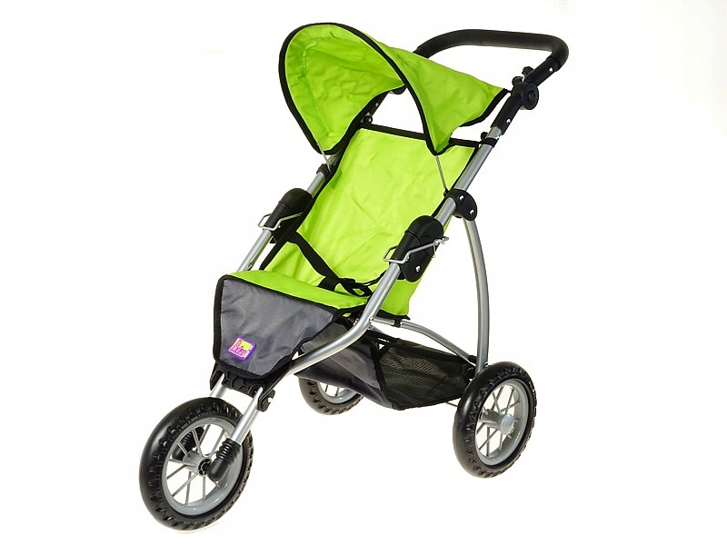 Wózek dla lalek biegowy z koszem i daszkiem Marka Adar