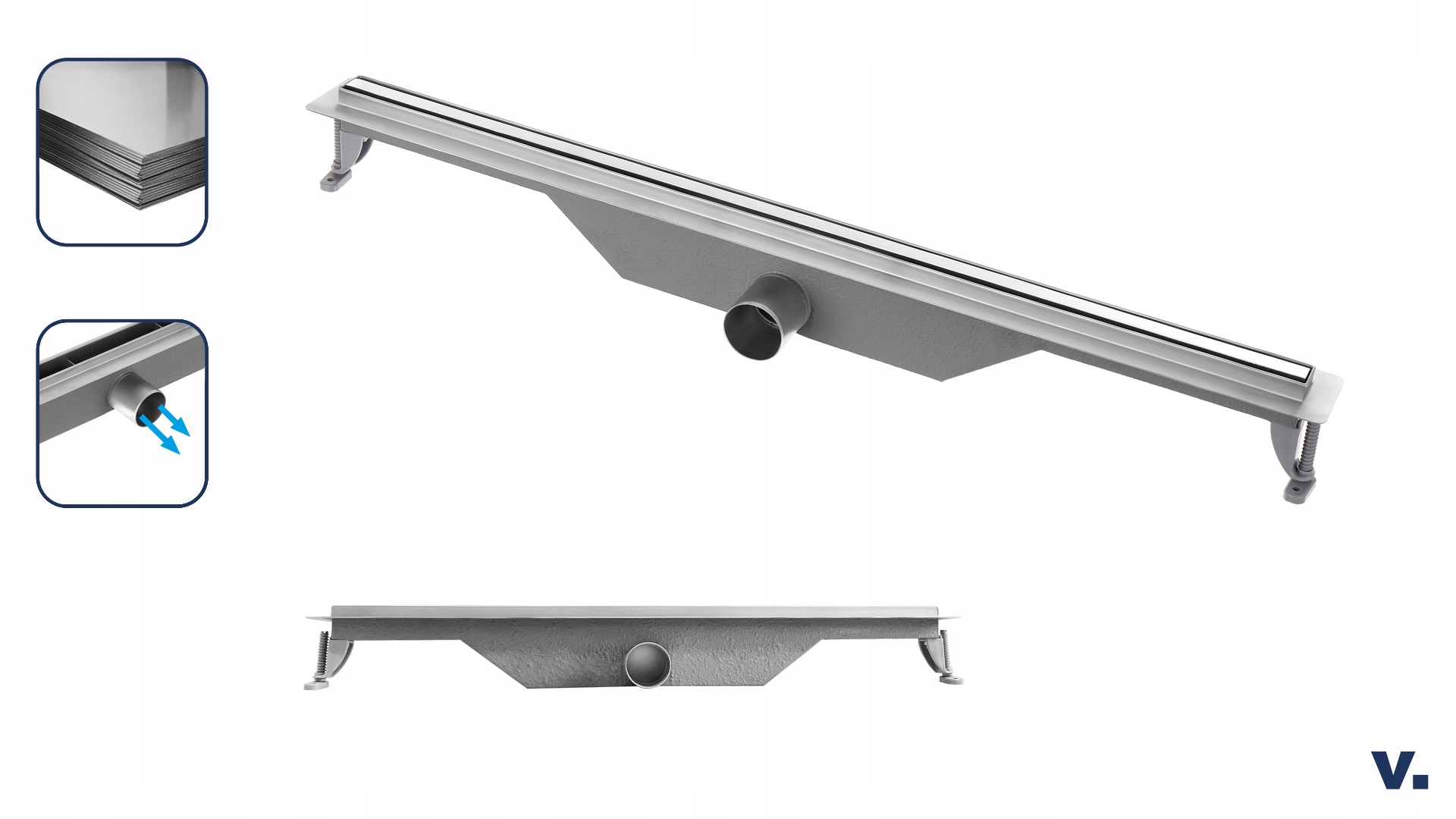 Odpływ liniowy VOGI ULTRA SLIM - 70 cm Marka Vogi