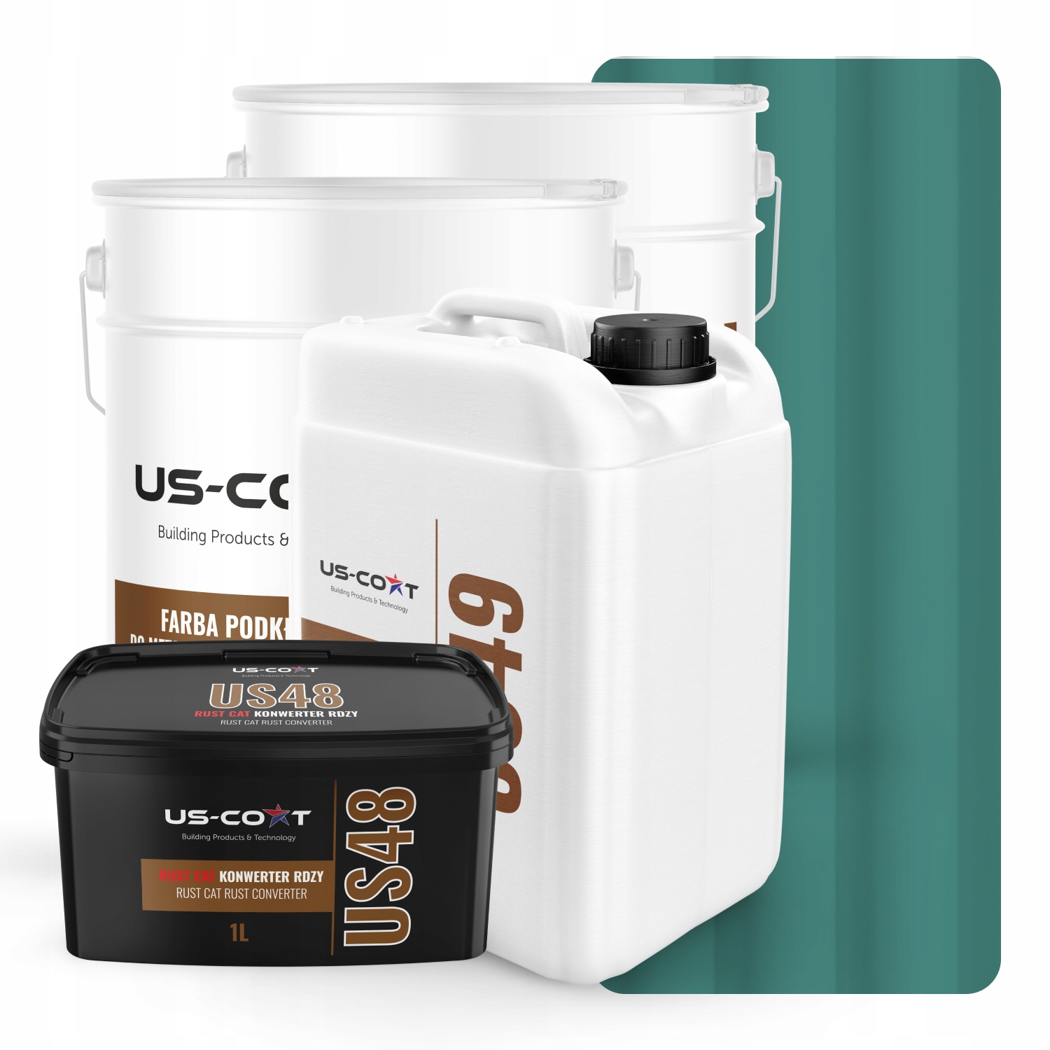 Farba Na Strechu Z Kovovej Ocele Set Tyrkysová Ral 6033 74 m2 Polomatná