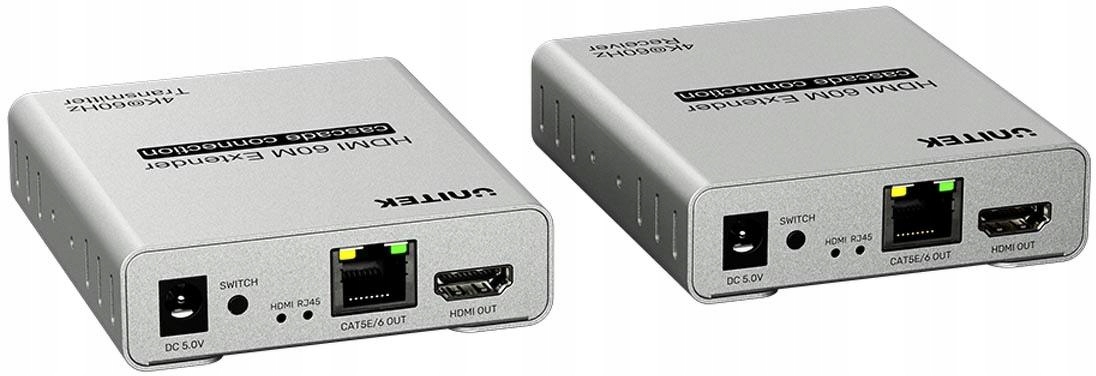 Hdmi extender Unitek V1164A 2.0 4K přes Ethernet až do 60 m