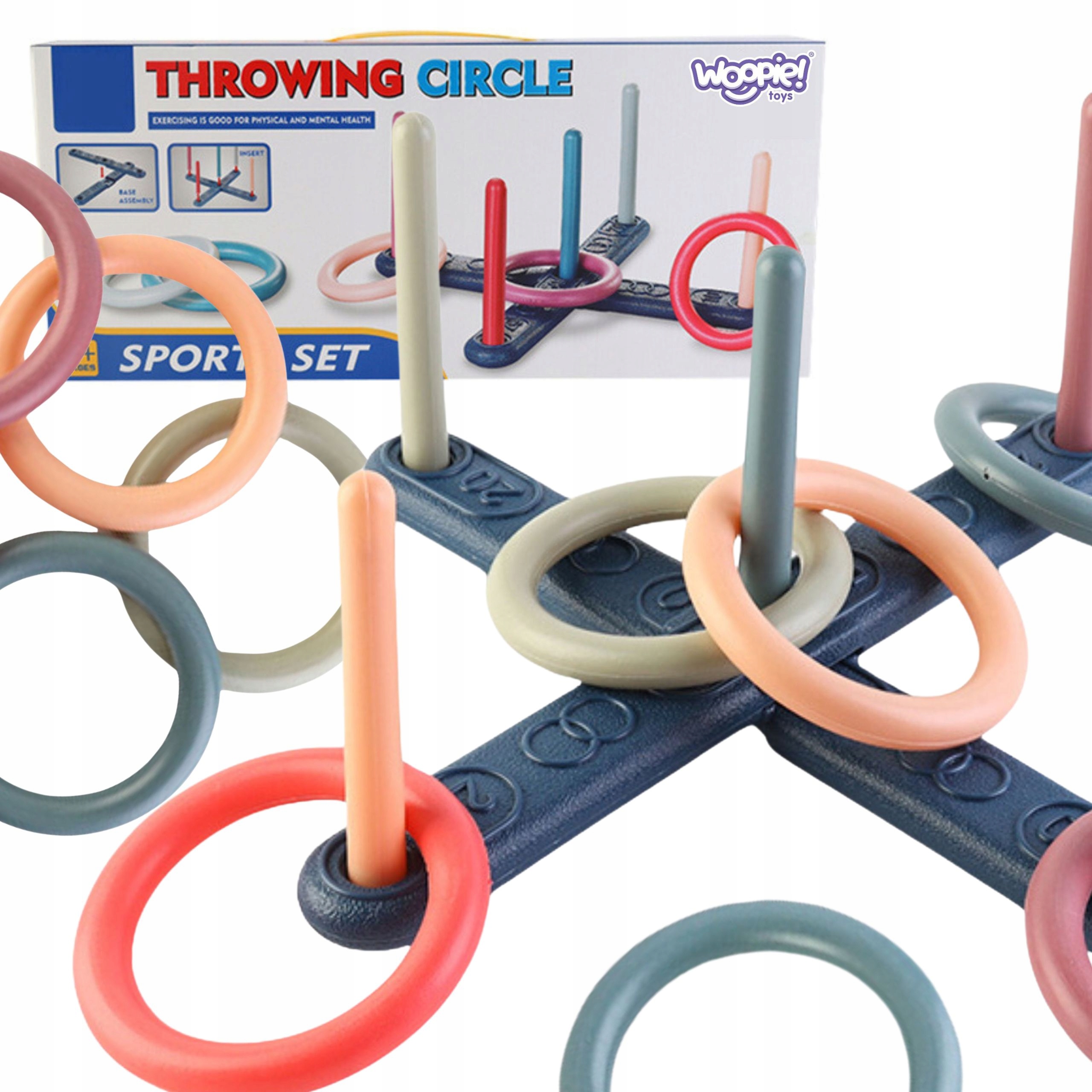 GRA SPORTOWA RZUCANIE OBRĘCZAMI DO CELU SERSO FUN THROWING CIRCLE RINGO