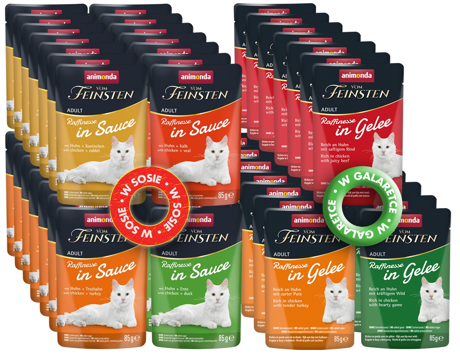 Animonda vom Feinsten Raffinesse kapsička Set 49x85 g – mix chutí