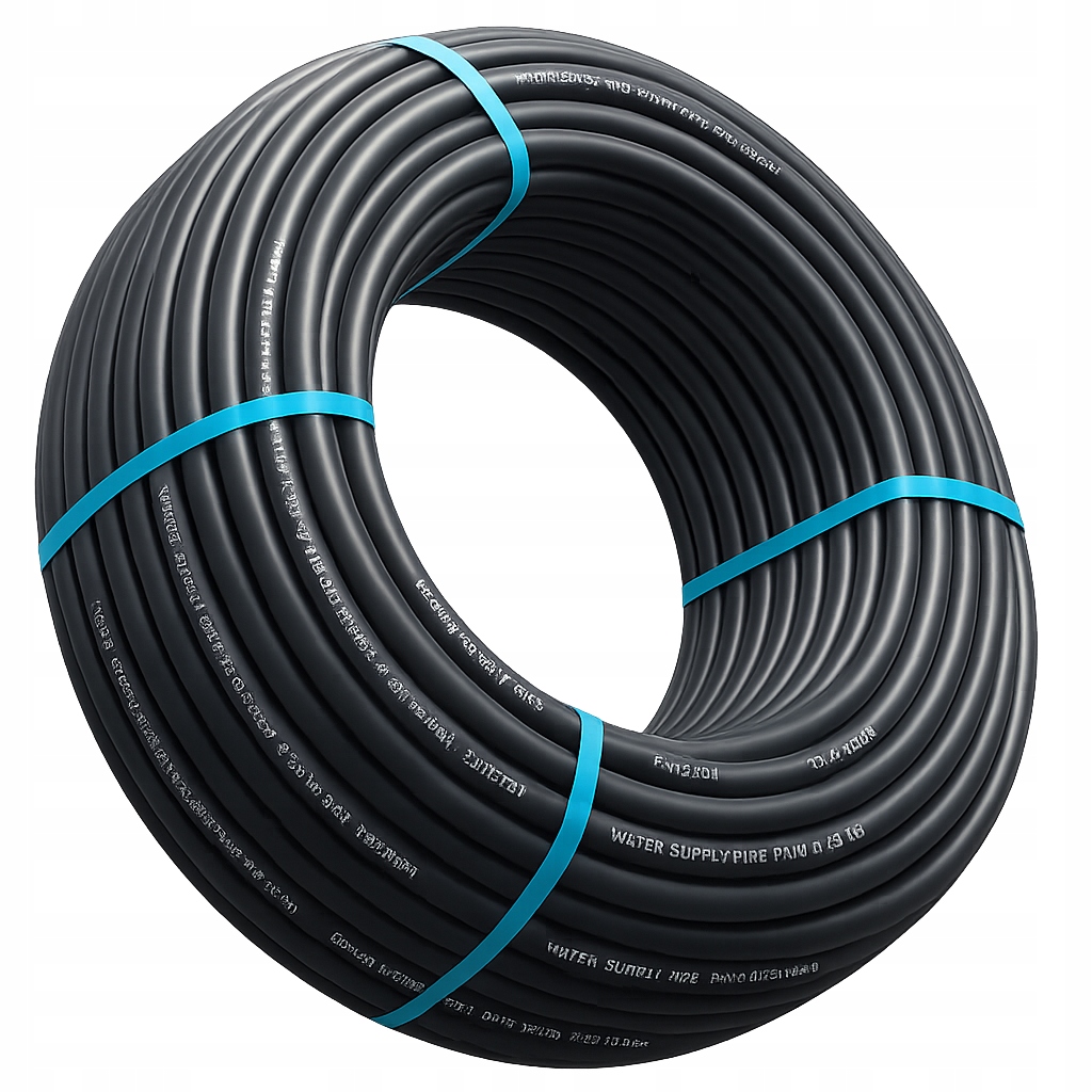 Rura Montażowa FI25 Pe 50m do Nawodnienia Pełna Wąż Szlauf Przewód Gruba