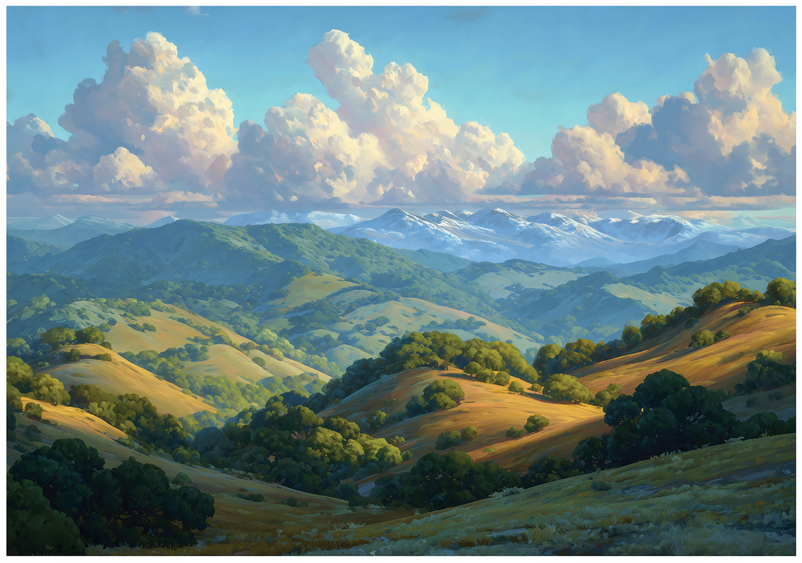 Fototapeta Krajina Hory Krajina Pohľad Na Oblohu Príroda Zelená Oblaky 300x210