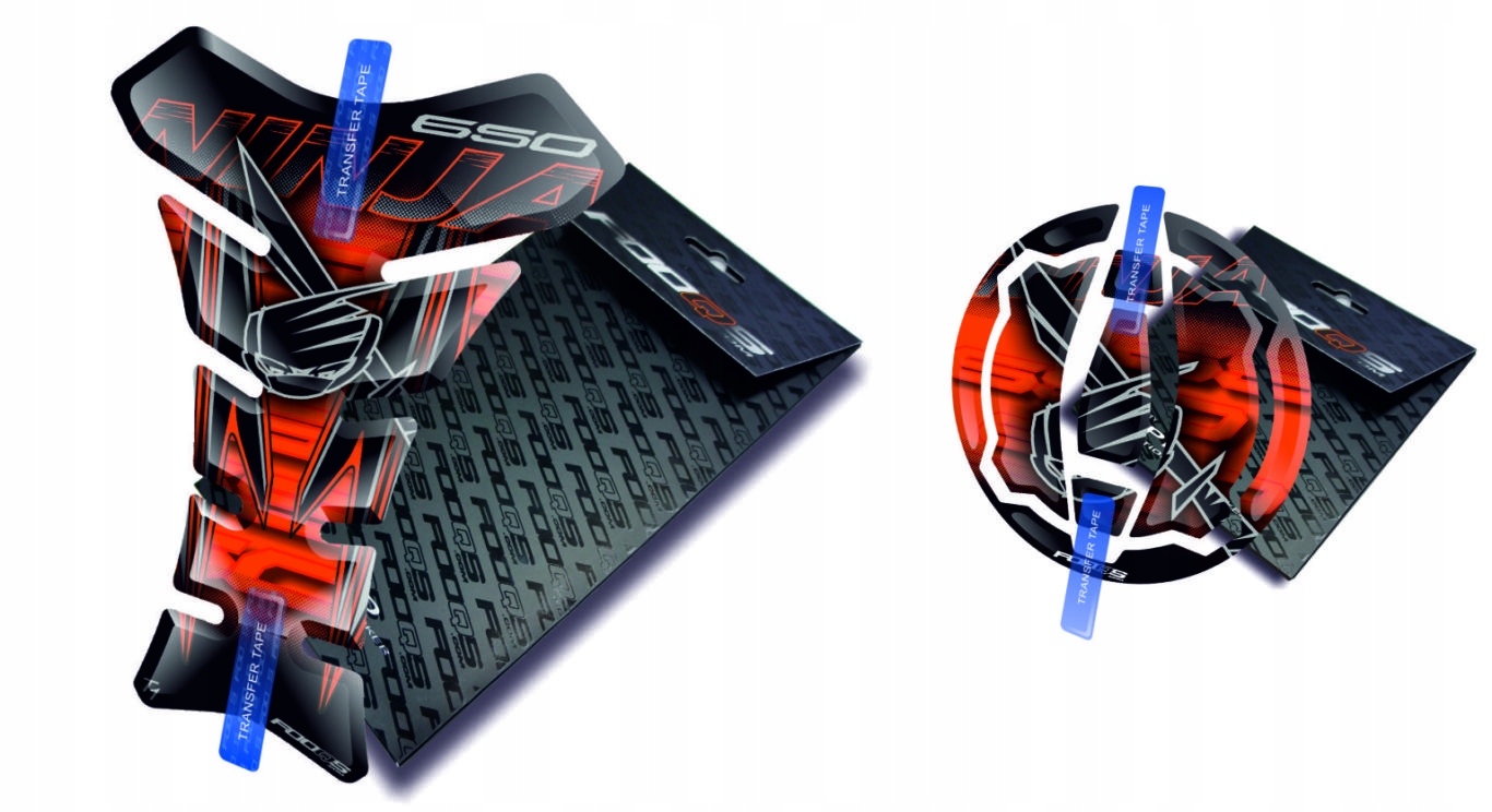 Tank-pad Cap-pad od společnosti Fooqs Kawasaki Ninja 650 Oranžový